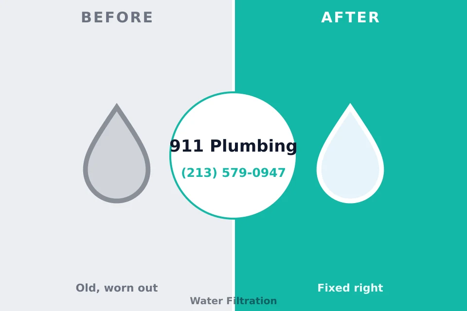 Before and after: plumbing repair Essex, IL